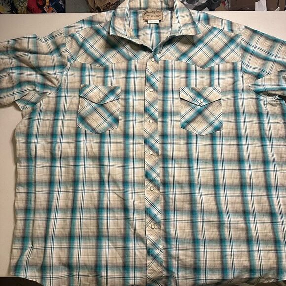 Wrangler pearl snap button up t-shirt 3x - Picture 1 of 6